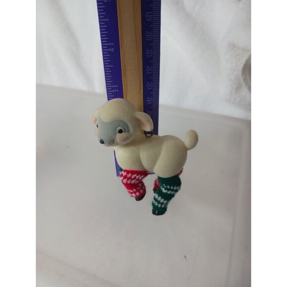 Vtg Hallmark Lamb In Legwarmers Christmas Ornament Holiday Decor Collectible - Picture 7 of 7